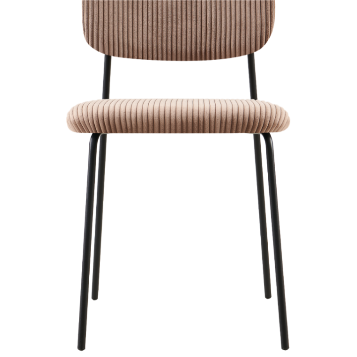 LOLA - Chaise  velours beige