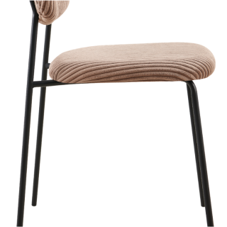 LOLA - Chaise  velours beige