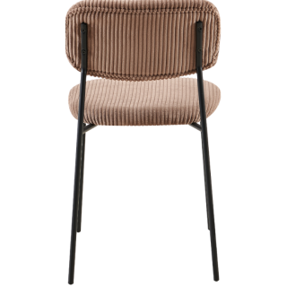 LOLA - Chaise  velours beige