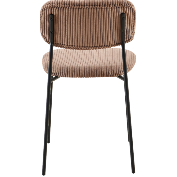 LOLA - Chaise  velours beige