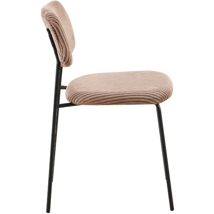 LOLA - Chaise  velours beige