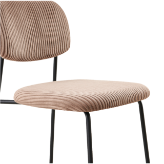 LOLA - Chaise  velours beige