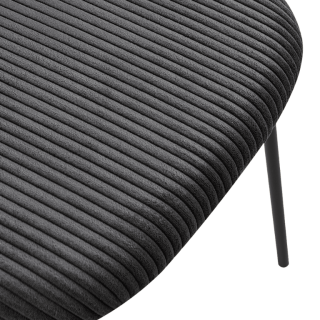 LOLA - Chaise velours cotelé gris