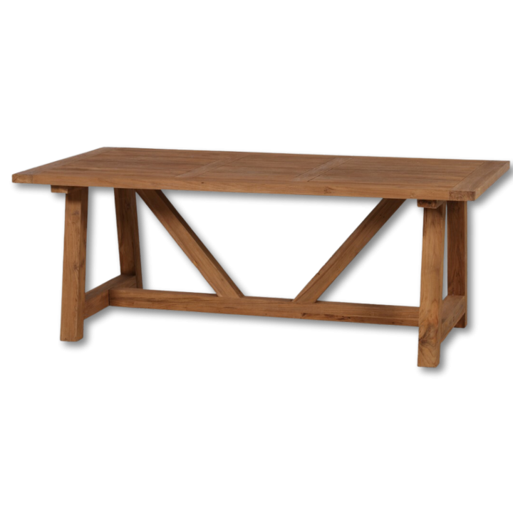 LINCOLN 200 CM TABLE BOIS TEAK NATUREL