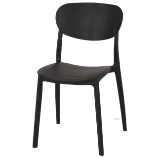 Chaise empilable noir
