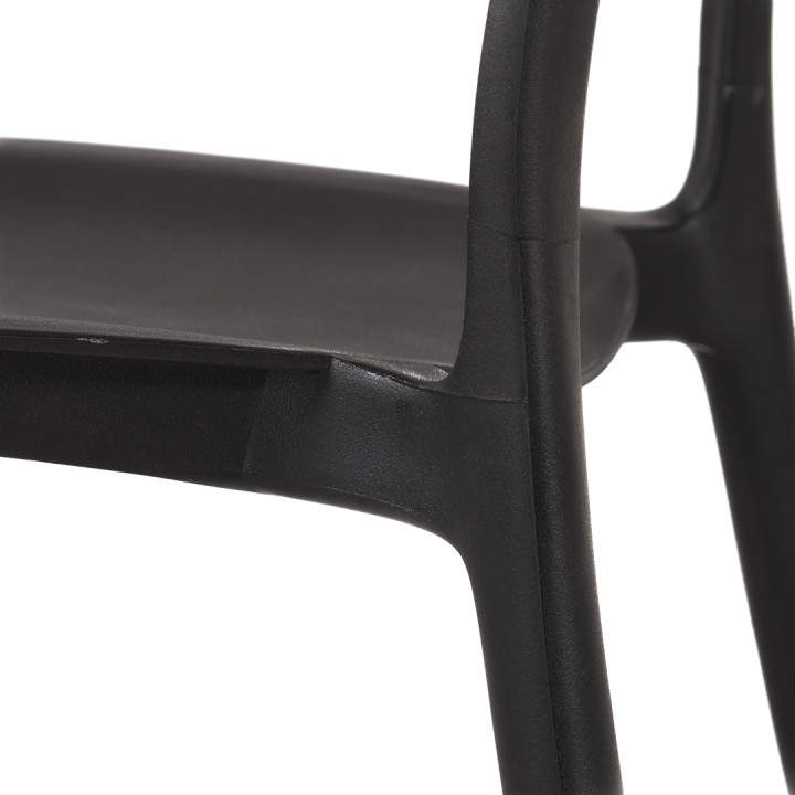 Chaise empilable noir