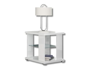 Table d'appoint Elite blanc laqué