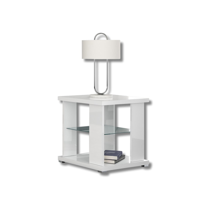 Table d'appoint Elite blanc laqué