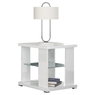 Table d'appoint Elite blanc laqué