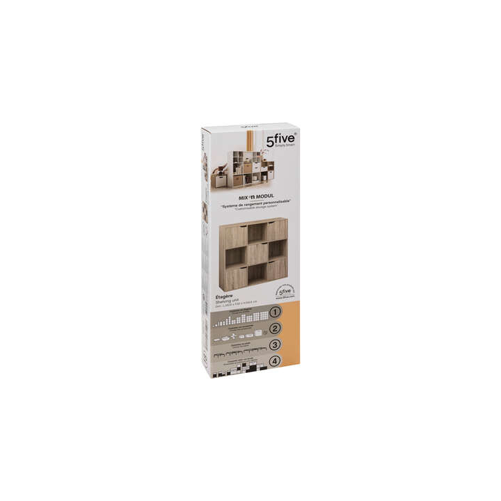 Etagère Mix'N'Modul 9 chêne naturel