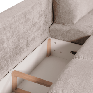 Salon d'angle droit New Atlantic beige