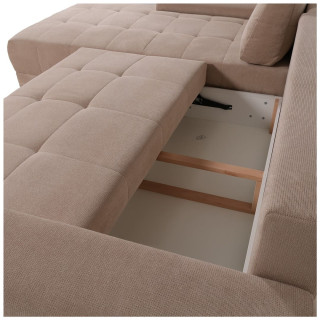 Salon d'angle convertible Adria beige