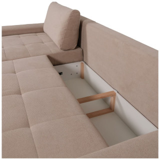 Salon d'angle convertible Adria beige