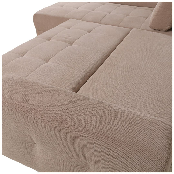 Salon d'angle convertible Adria beige