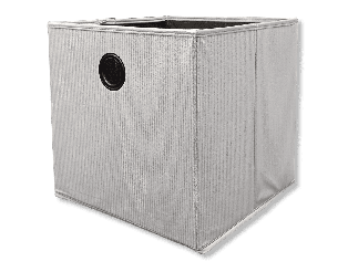 Caisson en tissu gris cotelé 003755