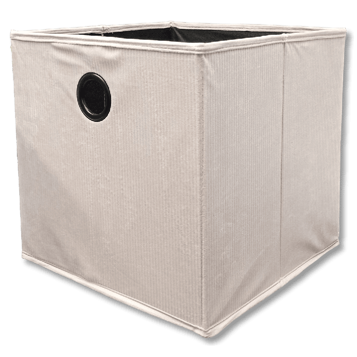 Caisson en tissu velours cotelé beige 003753
