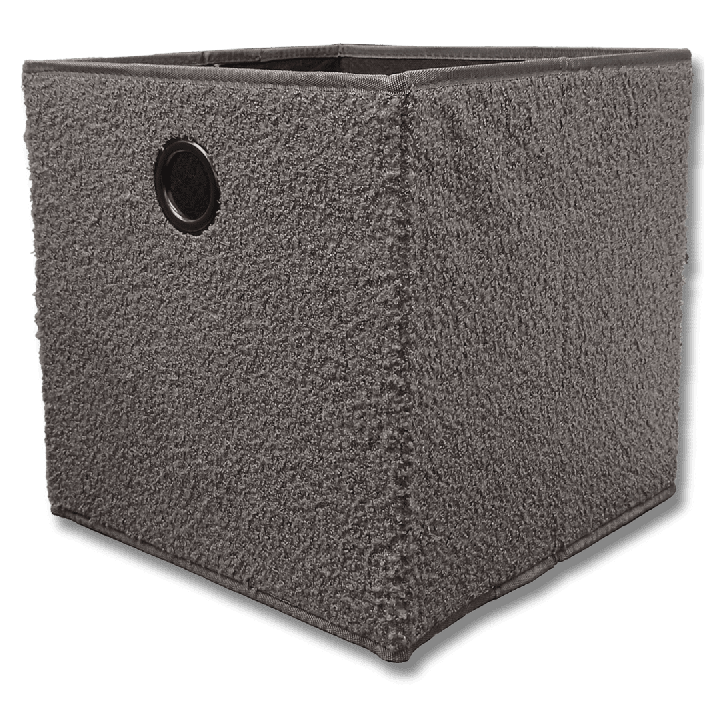 Caisson en teddy gris foncé