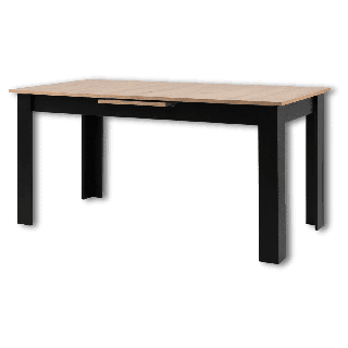 Table extensible 80 B - 003710 - Chêne artisan et noir