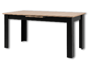 Table extensible 80 B - 003710 - Chêne artisan et noir