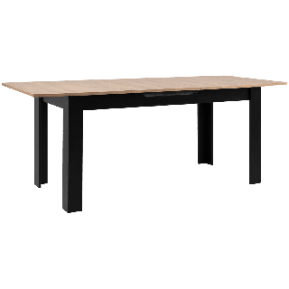 Table extensible 80 B - 003710 - Chêne artisan et noir