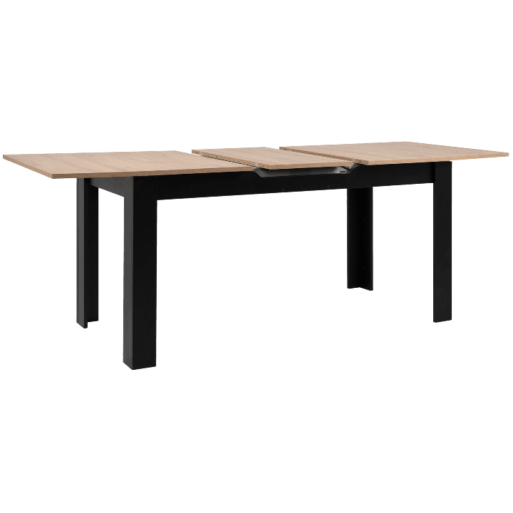 Table extensible 80 B - 003710 - Chêne artisan et noir