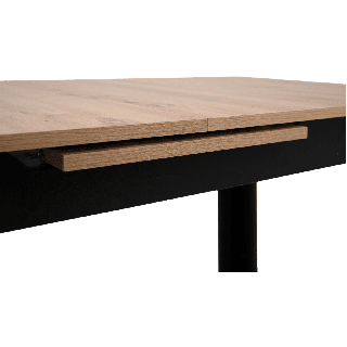 Table extensible 80 B - 003710 - Chêne artisan et noir