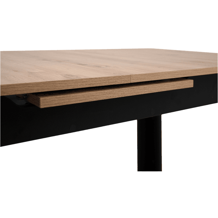 Table extensible 80 B - 003710 - Chêne artisan et noir