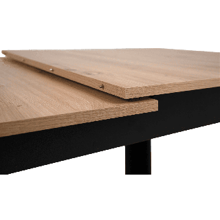 Table extensible 80 B - 003710 - Chêne artisan et noir