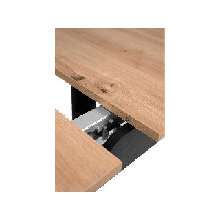 Table extensible 80 B - 003710 - Chêne artisan et noir