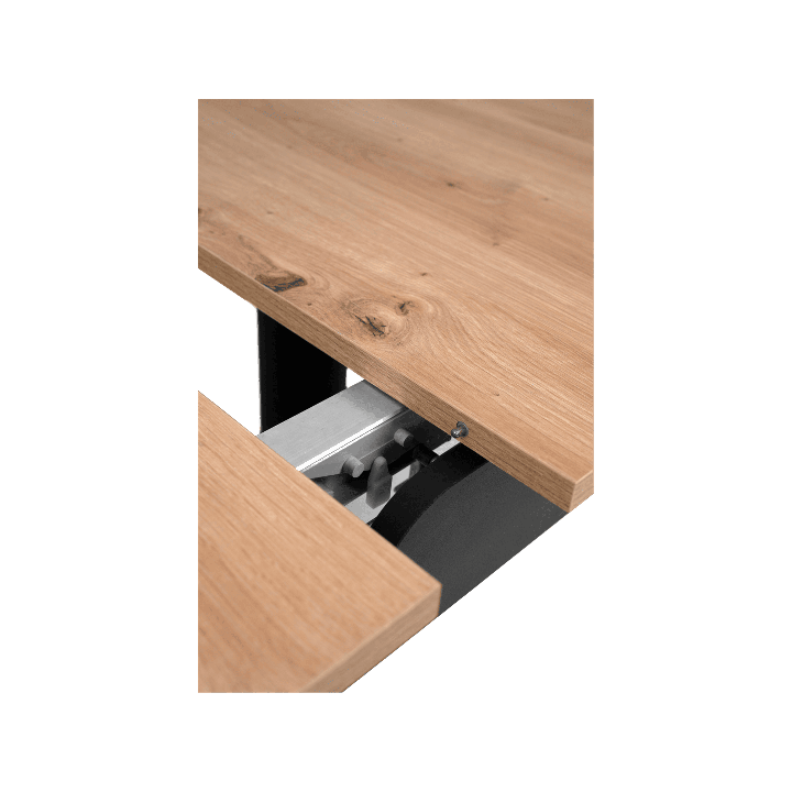 Table extensible 80 B - 003710 - Chêne artisan et noir