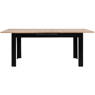 Table extensible 80 B - 003710 - Chêne artisan et noir