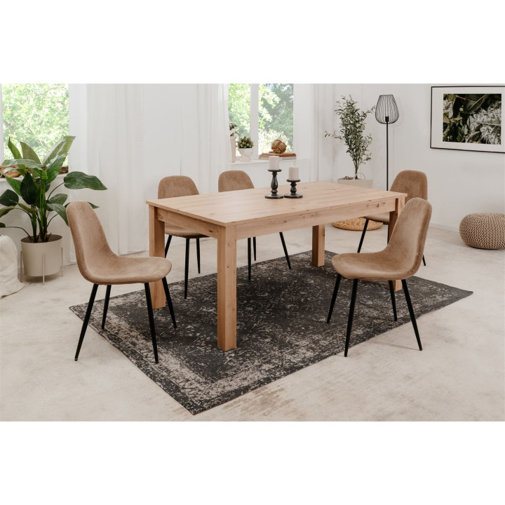 003105 TABLE A RALLONGE BERGEN 50 - CHENE ARTISAN