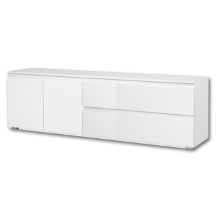 Meuble TV Capetown blanc brillant