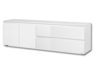 Meuble TV Capetown blanc brillant