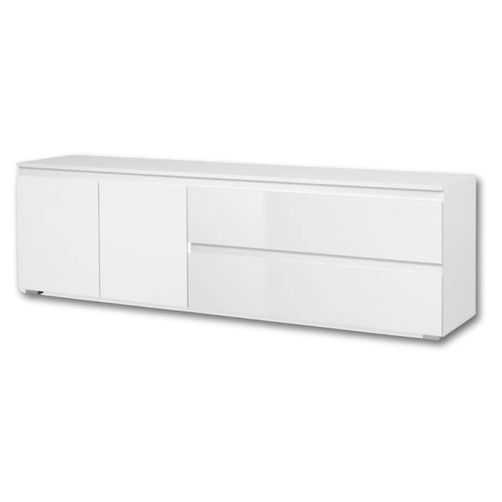 Meuble TV Capetown blanc brillant
