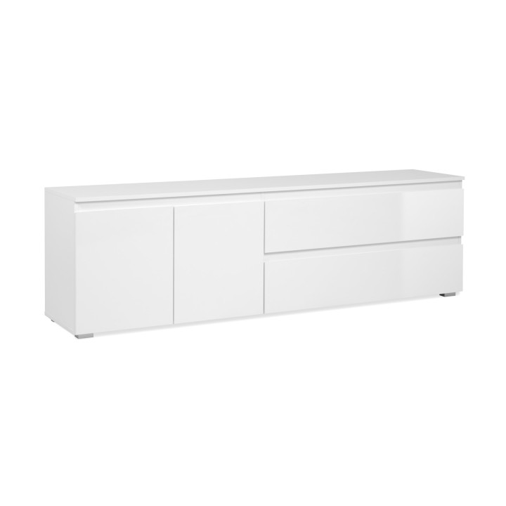 Meuble TV Capetown blanc brillant