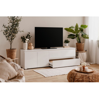 Meuble TV Capetown blanc brillant