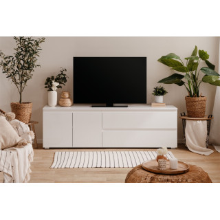 Meuble TV Capetown blanc brillant