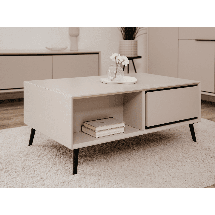 Table basse Arona sable/noir