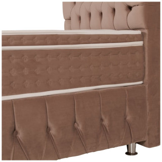 Lit complet Exelans 90 cm - avec coffre Beige