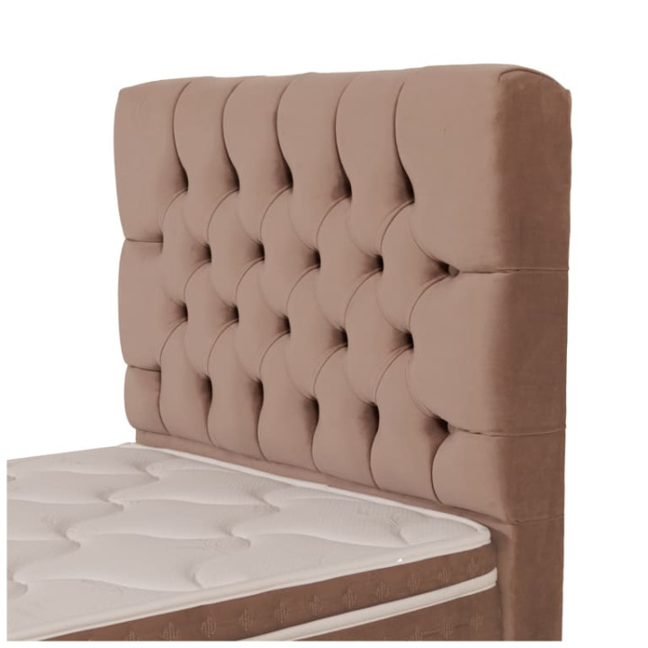 Lit complet Exelans 90 cm - avec coffre Beige