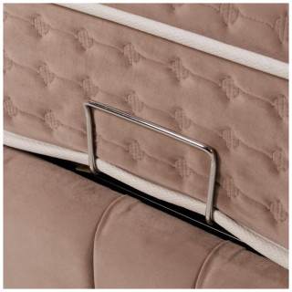 Lit complet Exelans 90 cm - avec coffre Beige