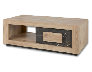 Table de salon Sacha canyon oak/marbre