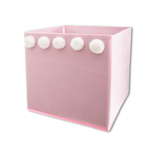 Boite de rangement 158710A pompon rose