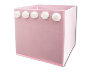 Boite de rangement 158710A pompon rose