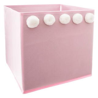 Boite de rangement 158710A pompon rose