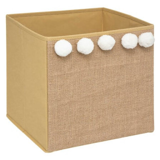 Caisson de rangement 174304 pompon jute