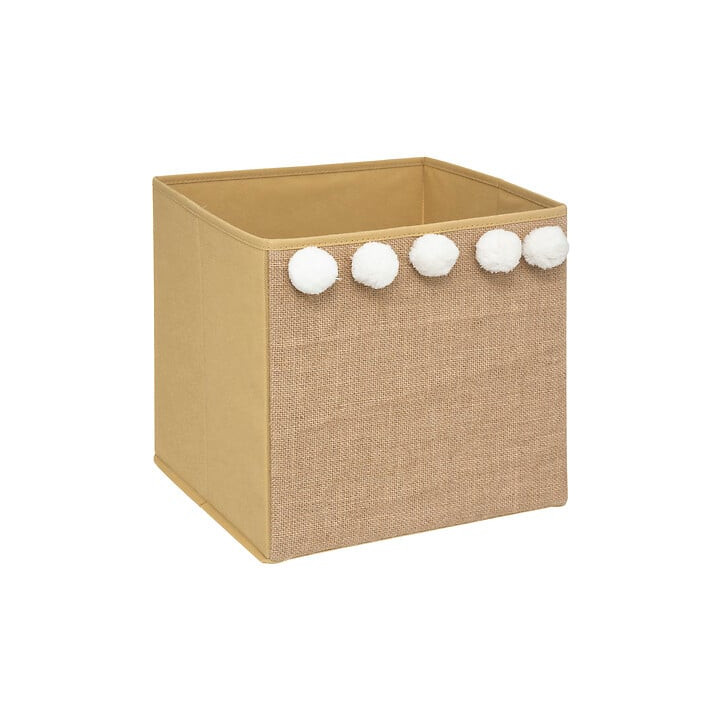 Caisson de rangement 174304 pompon jute