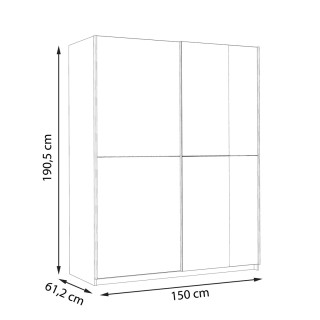Armoire 2 portes Winner blanc