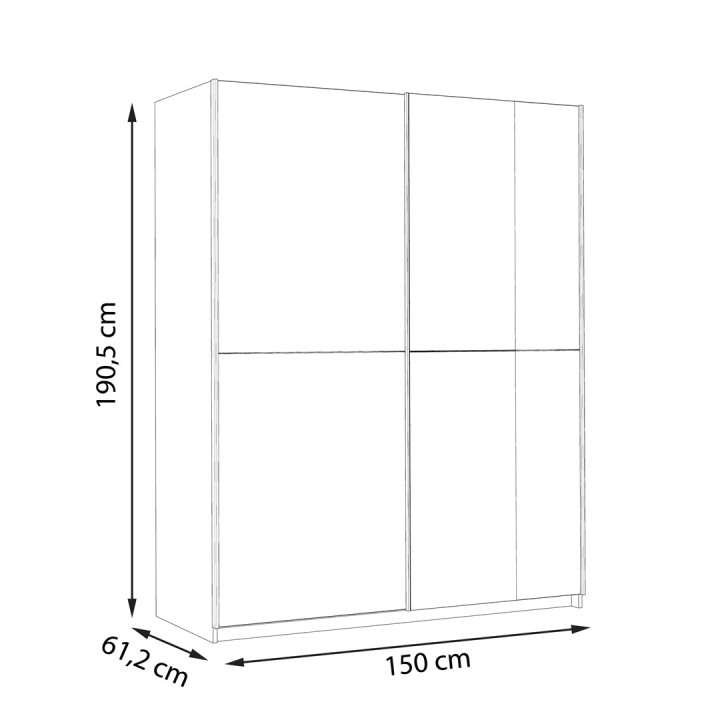 Armoire 2 portes Winner blanc